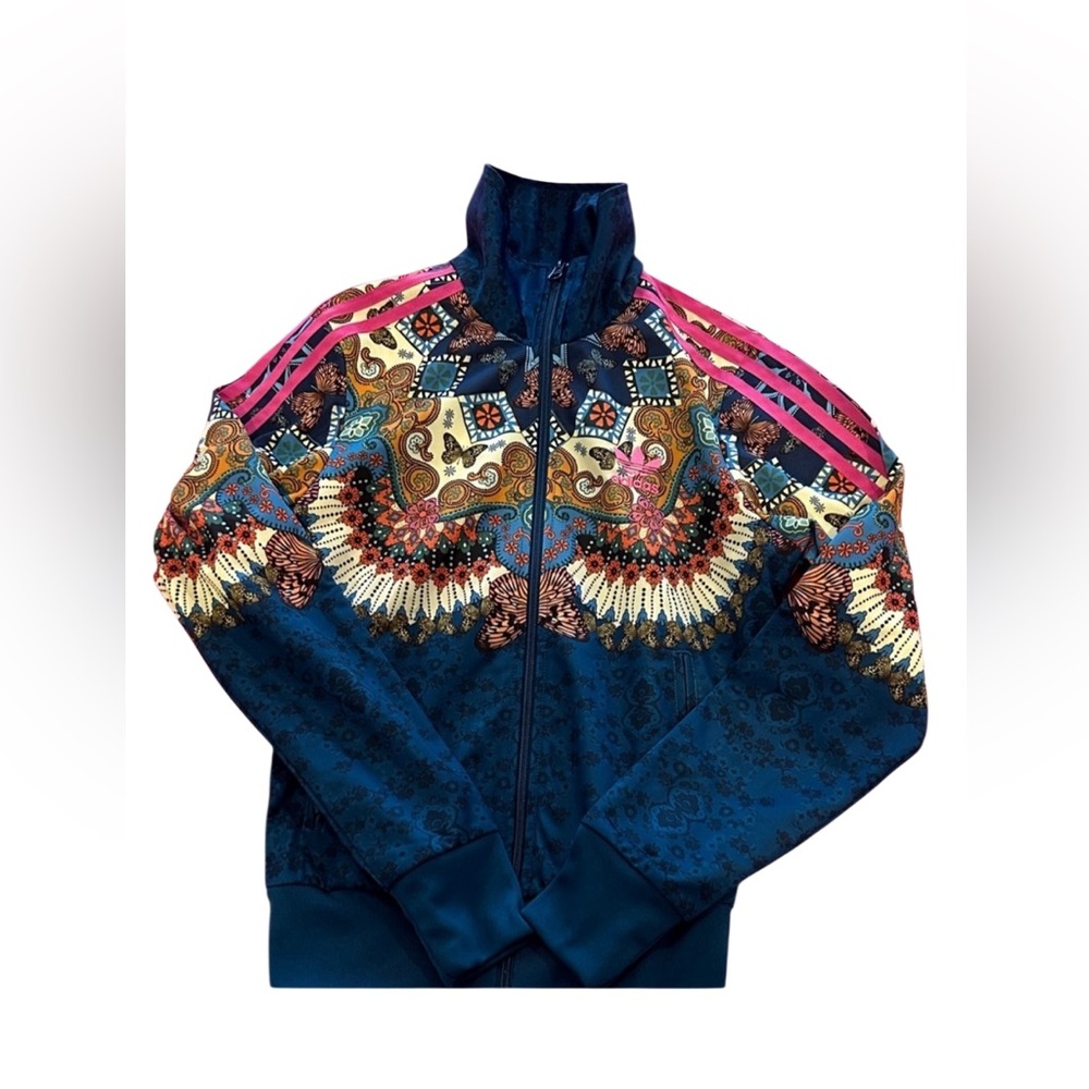 Adidas x FARM Rio Borbomix Butterfly Track Jacket Sweatshirt XS - Picture 2 of 4